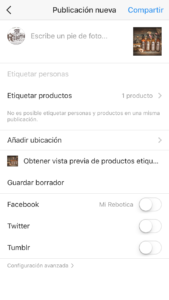 Instagram shopping paso a paso